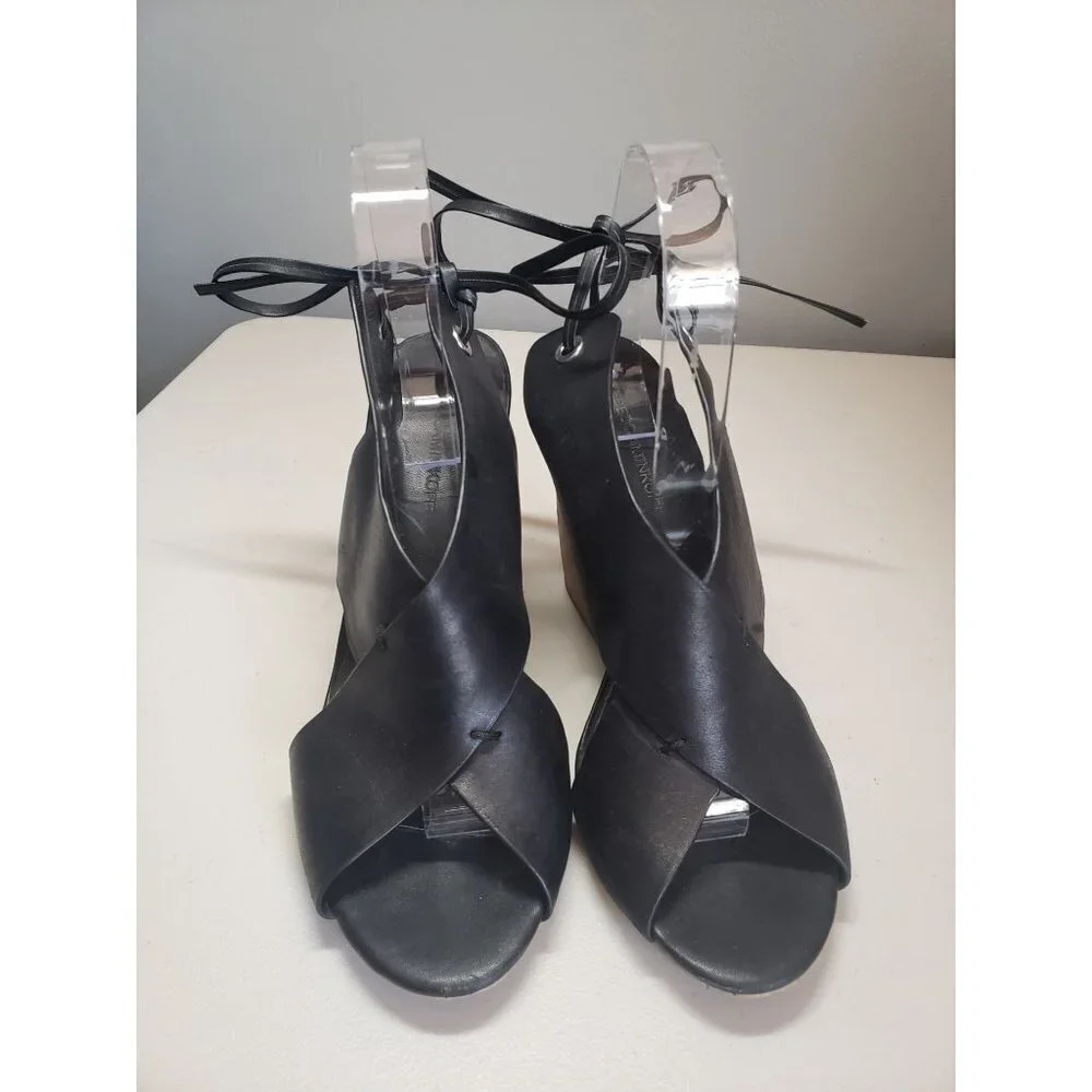 Rebecca Minkoff Wooden Wedge Heel Sandals Size 8.5